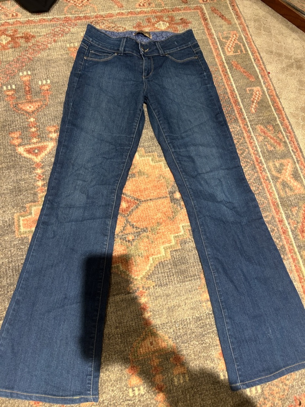 PAIGE Dark Blue Flare Jeans Low Rise - early 2000s